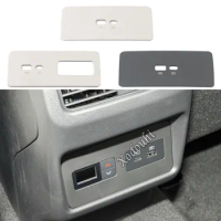 Stainless Steel Rear USB Socket Control Panel Trim Cover Frame Car Accessories For Nissan X-trail Xtrail Rogue 2021 2022 2023
