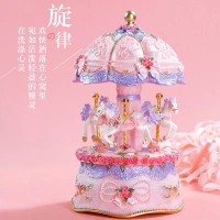 Gemoy - DOME CAROUSEL MUSIC BOX WITH LAMP - KOTAK MUSIK MERRY GO ROUND DENGAN LAMPU , BARANG UNIK SH