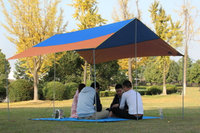 300*300 CM 戶外活動野餐露營必備 遮陽防雨 多功能高級牛津布銀膠天幕 野餐地蓆