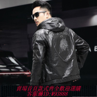 【買它！流行男装】春秋款頭層羊皮真皮皮衣男機車夾克海寧帥氣休