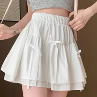 Rok RAINBOW Mini Skirt Susun Pendek / Rok Wanita Pendek Korean Style/ Rok Pendek Rainbow Putih