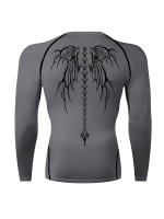 Men S Wing Print Long Sleeve Compression Sports Tee Graphic Tees For Men Men S Compression Shirts Qu