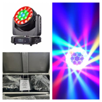 6pieces with roadcase 19x40W K15 Big Bee Eye Wash beam LED RGBW 4in1 Zoom Pixel Moving Head for Wedding Theater TV Show