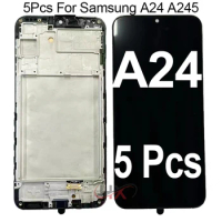Wholesale 5Pcs/Lot 6.5" AMOLED For Samsung Galaxy A24 4G LCD SM-A245F A245M Display Replacement Touch Screen Assembly M34 5G LCD