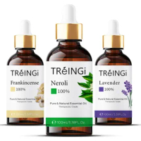 Pure Natural 100ml Neroli Essential Oil for Skin Care Help Sleeping Lavender Jasmine Ylang Ylang Frankincense Vetiver Aroma Oil