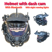 Rally helmet motorcycle helmet off-road full helmet Bluetooth earphones dash cam DOT certification motocross casco moto