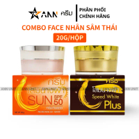 Combo Kem Face Nhân Sâm Thái Lan Premium Ginseng Ngày Đêm 20g/Hộp - Kem Hỗ Trợ Giảm Mụn Dưỡng Sáng D