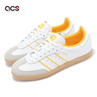 adidas 休閒鞋 Samba OG 男鞋 女鞋 白 橘黃 膠底 復古 德訓鞋 情侶鞋 愛迪達 ID1479