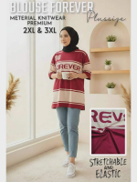 BLOUSE FOREVER KNITWEAR PLUSSIZE BY PHIPHI | READY STOCK Baju Shirts Tops