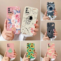 Case For Samsung A51 A71 A31 Phone Cover Flower Soft Liquid Silicone Square Lens Protection Bumper For Samsung Galaxy A 51 71 31