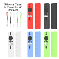 for Xiaomi 4K TV MiBoX 2nd Gen Silicone Remote Control Case with Lanyard Drop-Proof Shell for 4K TV MiBoX 2nd Gen