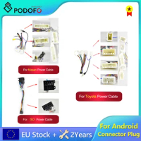 Podofo 2 din Android radio Car Accessories Wire Wiring Harness Adapter Connector Plug Universal Cable for VW Nissian Toyota