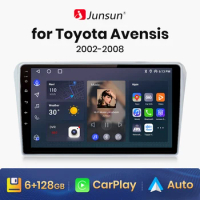 Junsun V1 AI Voice Wireless CarPlay Android Auto Radio for Toyota Avensis 2002 - 2008 4G Car Multimedia GPS 2din autoradio