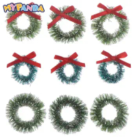1pc Miniature Wreath Doll House Christmas Tree Wall Baking Decoration Dollhouse Accessories Children Toys Gift For Kid