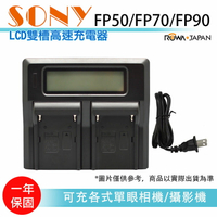 【199超取免運】攝彩@LCD雙槽高速充電器 SONY FP系列 FP50 FP70 FP90 螢幕電量顯示 可調速雙充 AC快充【全壘打★APP下單 跨店最高20%點數回饋!!】