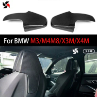 For BMW G80 M3 Dry Carbon Seat Back Covers Car Inner Trims F91 F92 F93 M8 F97 X3M F98 X4M G42 2020-IN Seat Cover Accessories