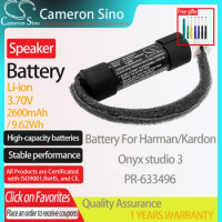 CameronSino Battery for Harman/Kardon Onyx studio 3 fits Harman/Kardon PR-633496 Speaker Battery 2600mAh/9.62Wh 3.70V Li-ion