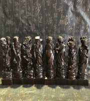 越南天然沉香木 木雕擺件 八仙過海 實木雕刻工藝品禮品1入