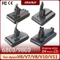 DAIKALA 21.6V Batterie for Dyson V6 V7 V8 V10 V11 Series SV12 DC62 SV11 sv10 Handheld Vacuum Cleaner Spare Battery