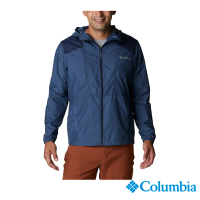 【Columbia 哥倫比亞 官方旗艦】男款-Flashback™防小雨風衣-墨藍(UKE39720IB)