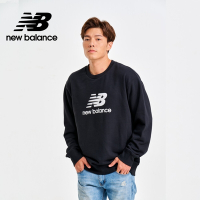【New Balance】 NB大學T衛衣長袖上衣_男性_黑色_MT41500BK