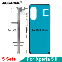 5Pcs/Lot For SONY Xperia 5 II X5ii SO-52A SOG02 Front LCD Display Screen Adhesive Back Cover Rear Housing Door Sticker Glue Tape