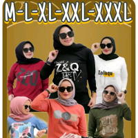 Zolaqu Kaos Atasan Wanita Bahan Cotton Combed 24s Lembut Nyaman untuk Berbagai Aktivitas Lengan Panj