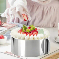 Adjustable Cake Ring New Round 6 to 12 Inch Cake Mousse Mould Baking Ring Stainless Steel Ring Bakeware Tools