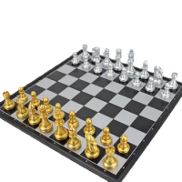 Chess Game Medieval Chess Set With Chessboard 32 Chess Pieces With Chessboard Gold Silver Magnetic Chess Set