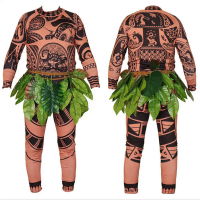 Moana Maui Halloween costume child cosplay tattoo dress carnival costume men women kid Boys Girls t