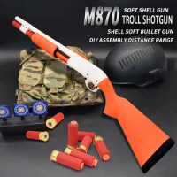 M870 Shell Ejection Soft Bullet Gun Toy Pneumatic Rifle Paintball CS Tactical Game Gun Weapon For Shooting Airsoft Pistol
