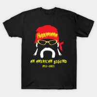 Kemeja-T Lagenda Amerika Hulk Hogan, Gaya Vintaj, Bahan Kapas Tulen, Rekaan 1 Tidak Kendur, Comel da