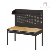 【TANKO 天鋼】WET-5102W4 雙抽屜多功能桌 黑 150x77.5 cm(工業風桌子 原木桌 書桌 耐用桌 辦公桌)
