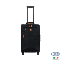 BRICS 義大利 25吋 黑色 小牛皮防潑水布箱 行李箱 旅行箱 軟箱 布箱