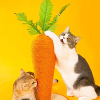 Cat Scratcher Cat Tree Scraper Tower Scratching Cat Tree Cute Carrot Cat Climbing Post Funny Cat Grinding Claw Post Pet Supplies