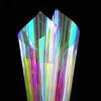 2/3/5 M One-Way Mirror Window Film Reflective Decorative Color Changing Iridescent Window Tint Rainbow Effect Glass Stickers