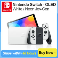 Nintendo Switch OLED Game Console White and Neon Set 7 Inch Colorful Touch Screen 64GB Internal Storage Enhanced Audio