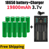 New Original 18650 Battery 3.7V 19800mAh Discharge 18650 Li-ion Battery 3.7v Rechargable Battery for Flashlight Free Shipping