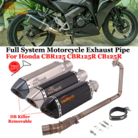 Slip On For Honda CBR125 CBR125R CB125R CBR 125 Motorcycle Exhaust Modified Full System Link Pipe Muffler Moto Escape DB Killer