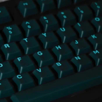 ECHOME Dark Jade Theme Keycap Set ABS Double Layer Translucent Cyan Keyboard Cap Cherry Profile KeyCap for Mechanical Keyboard