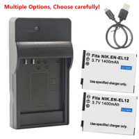 EN-EL12 ENEL12 Battery or Charger For Nikon A900 A1000 B600 W300 AW100 AW110 AW120 AW130 P300 P310 P330 P340 S6000 S6100 S6200