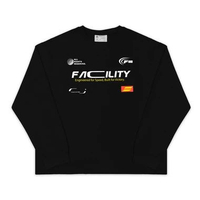FACILITY Racer Revival - Kross Crewneck Boxy Graphic Tee - Black M