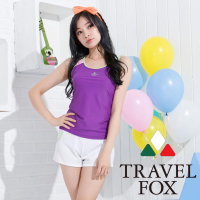 夏之戀TRAVEL FOX 亮麗紫長版三件式泳衣