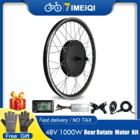 Electric Bike Conversion Kit 48V 1000W Brushless Rear Rotate Hub motor Wheel For EBike Conversion Kit Mountain Dirt Bike Motor