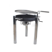 outdoor bbq charcoal grill fire pit stand include bbq side table