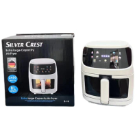 Silver Crest 8L Liter 2400W Factory Price Healthy Digital Air Fryer The Power 360 Digital Manual Air Fryer Oven