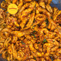 250gram usus ayam crispy pedas daun jeruk