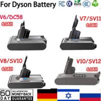21.6V For Dyson Battery V6 V7 V8 V10 SV09 SV11 SV10 SV12 DC59 Absolute Fluffy Animal Pro Vacuum Cleaner Rechargeable Batteries