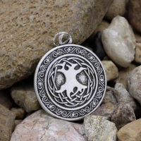 youe shone Tree of life Pewter Pendant Charm Amulet Magic Pagan Norse Viking TREE necklace