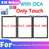 For Microsoft Surface Pro 4 1724 Pro 5 1896 Pro 6 Touch Screen Front Glass Panel Repair For Microsoft Surface pro4 pro5 pro6